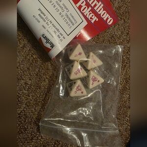 Marlboro Branded Dice Set with Red Symbols